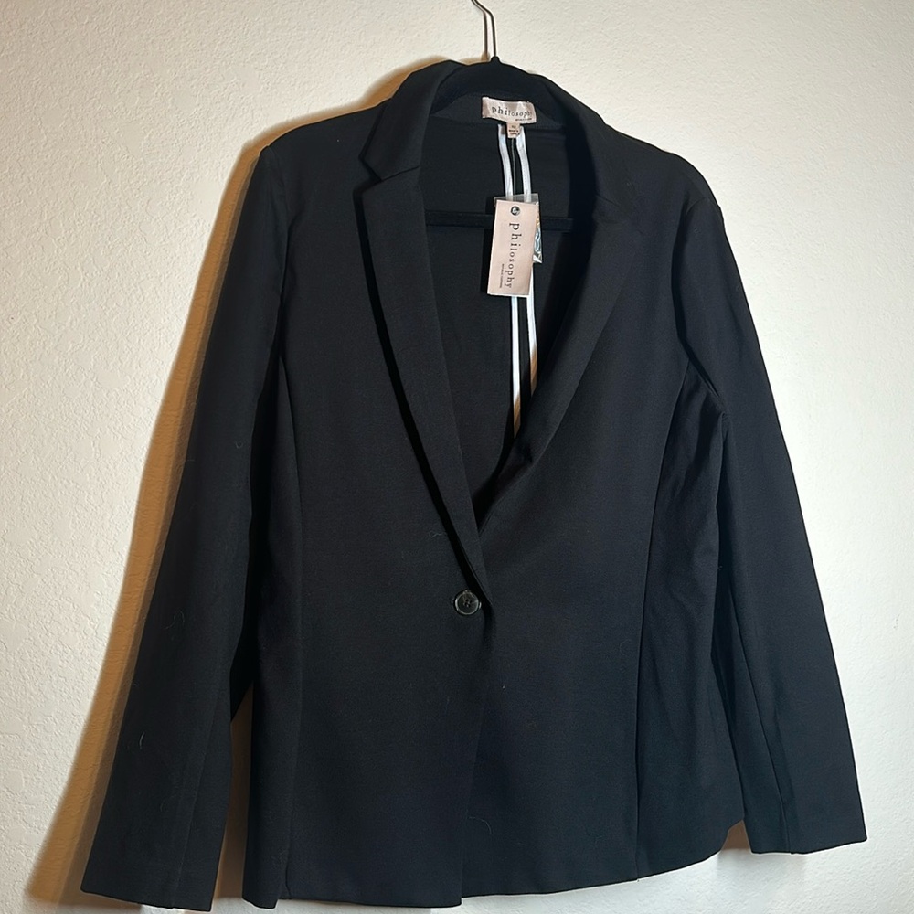 Philosophy Knit Black Blazer
